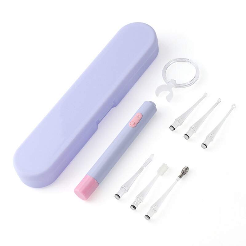 (PURPLE)LED-taskulamppu korvatikku Baby Ear Cleaner Endoskooppi kynävalaisin lusikka puhdistuskorva curette valolusikka suurennuslasi Korvavahanpoistosarjat korvavahan poistosarjat hinta ja tiedot | Hierontalaitteet | hobbyhall.fi