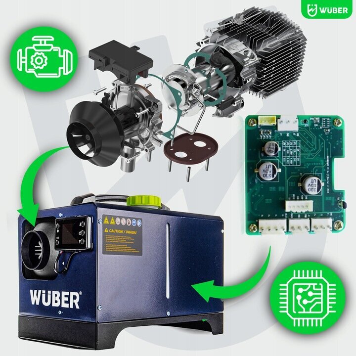 Diesel-ilmanlämmitin Wuber 8kW hinta ja tiedot | Lämmittimet | hobbyhall.fi