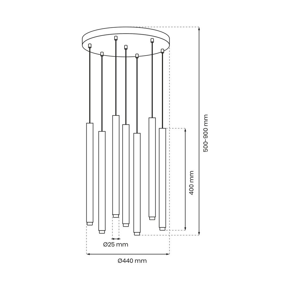 monza 7xg9 max 8w led-riippuvalaisin monza 7xg9 max 8w led-valaisin hinta ja tiedot | Seinävalaisimet | hobbyhall.fi