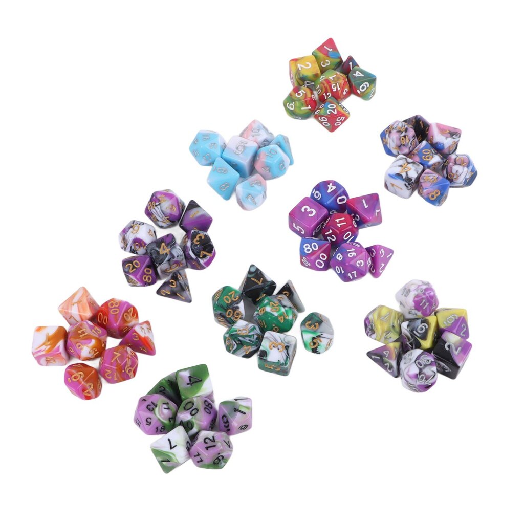 9 setti Polyhedral Dice Party Holiday Party Akryyli Hieno roolipelin nopparekvisiitta lautapelin noppasarjaan hinta ja tiedot | Lautapelit ja älypelit | hobbyhall.fi