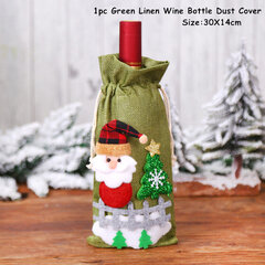 (Wine Cover-52 Green)Uusi vuosi 2024 Christmas Gnomes Esiliina Joulukoristeet kotiin Joulu Keittiötarvikkeet Natal Navidad 2023 Noel Deco hinta ja tiedot | Joulukoristeet | hobbyhall.fi