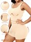 Plus Size Solid Shapewear Rento Mukava vahva Taso Keski Stretch Bodysuit·Aprikoosi·3XL hinta ja tiedot | Naisten aluspaidat | hobbyhall.fi