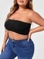 Plus Solid Strapless Bra·Black·3XL hinta ja tiedot | Naisten aluspaidat | hobbyhall.fi