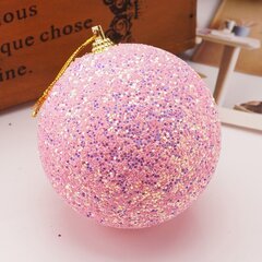 (vaaleanpunainen) 8cm tekojalokivi glitter joulupallot XMAS Tree riippuvat pallot koristeet jouluriipukset uudelle vuodelle Navidad kodin sisustukseen hinta ja tiedot | Joulukoristeet | hobbyhall.fi