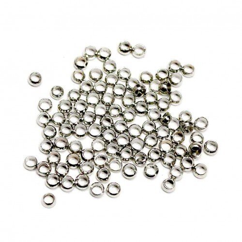 Klipsit 2,5x1,5mm ~100 kpl (F00M125100) hinta ja tiedot | Korujen valmistus ja helmikoristeet | hobbyhall.fi