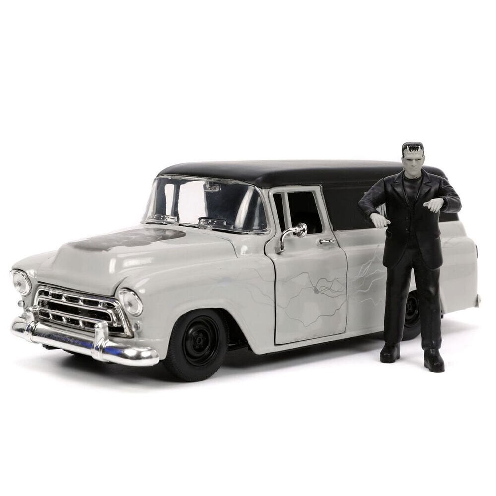 Frankenstein-auto, Chevy Suburban Delivery 1957 + hahmosarja hinta ja tiedot | Poikien lelut | hobbyhall.fi