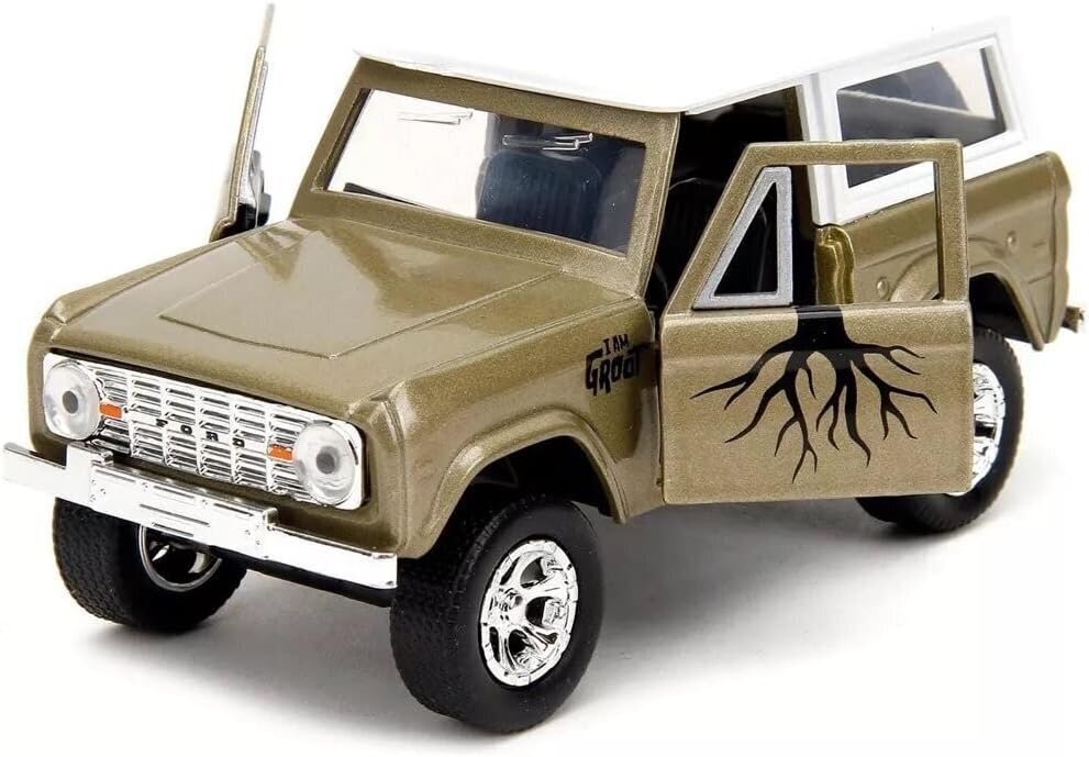 Metallinen automalli Jada Marvel Groot 1973 Ford bronco 1:32 ja hahmo hinta ja tiedot | Poikien lelut | hobbyhall.fi