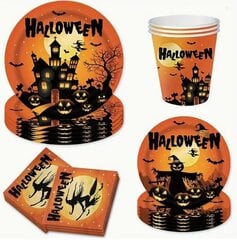 Kertakäyttöastiat, Halloween, 64 kpl hinta ja tiedot | Tarjoiluastiat ja aterimet juhliin | hobbyhall.fi