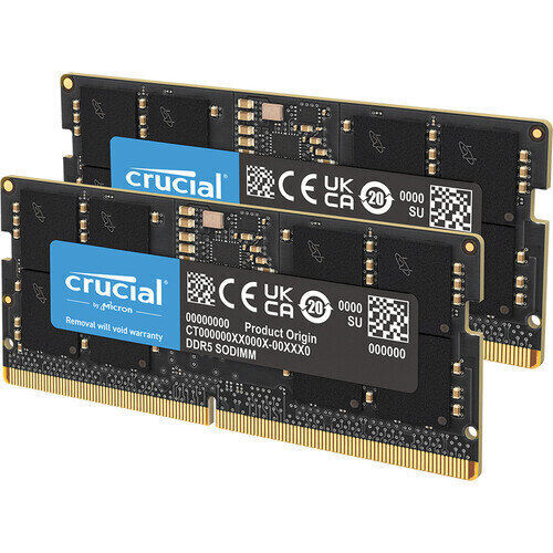 Crucial DDR5-5200 Kit 64GB 2x32GB SO-DIMM CL42 (16Gbit) hinta ja tiedot | Muisti (RAM) | hobbyhall.fi