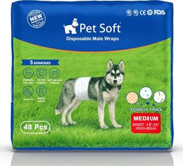 Pet Soft Urosvaipat, M, 48 kpl. hinta ja tiedot | Pet Soft Lemmikit | hobbyhall.fi