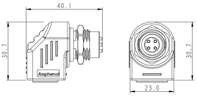 M12D-G/RJ45-G, 40 mm hinta ja tiedot | TV-lisätarvikkeet | hobbyhall.fi