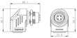 M12D-G/RJ45-G, 40 mm hinta ja tiedot | TV-lisätarvikkeet | hobbyhall.fi