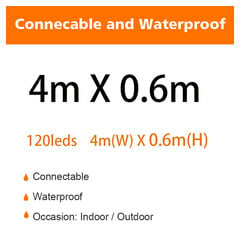 (Lämmin valkoinen5mx0,6m 120LED)Joulukoristeet Led lcicle Lights Outdoor Jääpuikko Valo Street Garland Droop 0.4/0.5/0.6 M On the House Uusi Vuosi 2024 hinta ja tiedot | Joulukoristeet | hobbyhall.fi