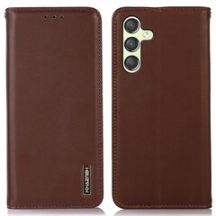 KHAZNEH Samsung Galaxy A25 5G kotelolle aito lehmännahkainen lompakkopuhelin CoverStyle D Samsung Galaxy A25 5G ruskea hinta ja tiedot | Puhelimen kuoret ja kotelot | hobbyhall.fi