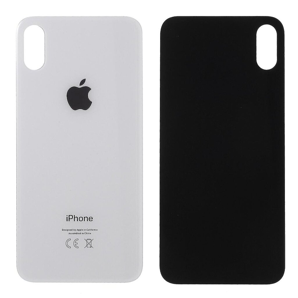 Apple iPhone XS Max Glass Back Akun kotelon suojus (EU-versio, ei-OEM, mutta korkealaatuinen) Style B iPhone XS Max 6,5 tuuman valkoinen hinta ja tiedot | Puhelimen kuoret ja kotelot | hobbyhall.fi