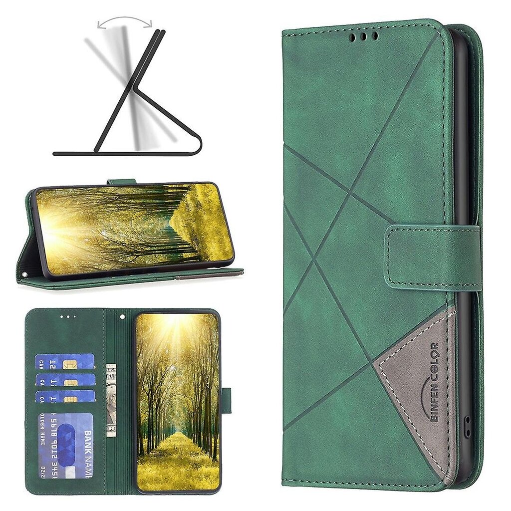 BINFEN COLOR BF05 Tecno Pova 5 Pro 5G -kotelolle PU nahkainen läppäteline puhelin ShellStyle F Transsion Tecno Pova 5Green hinta ja tiedot | Puhelimen kuoret ja kotelot | hobbyhall.fi