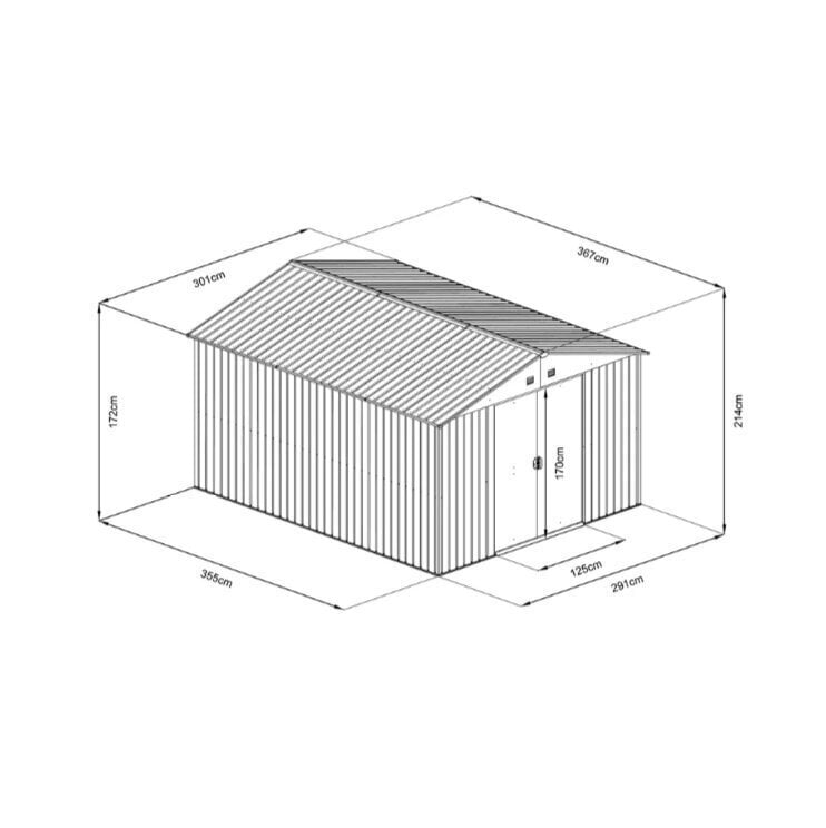 Puutarhavaja Hecht 12X10 Plus hinta ja tiedot | Piharakennukset | hobbyhall.fi