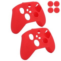 kpl liukumaton silikonisuoja pelikonsolin kahvan kahva Xbox Series SX:lle (punainen) hinta ja tiedot | Ohjaimet ja lisätarvikkeet | hobbyhall.fi