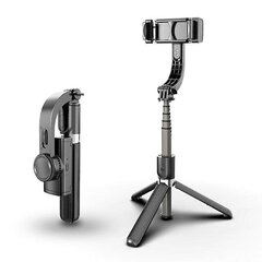 Kädessä pidettävä gimbal-vakain Matkapuhelimen Selfie Stick -telineen säädettävä teline iPhonelle Xiaomi Redmi Huawei Samsung Android L08 hinta ja tiedot | Puhelintelineet | hobbyhall.fi