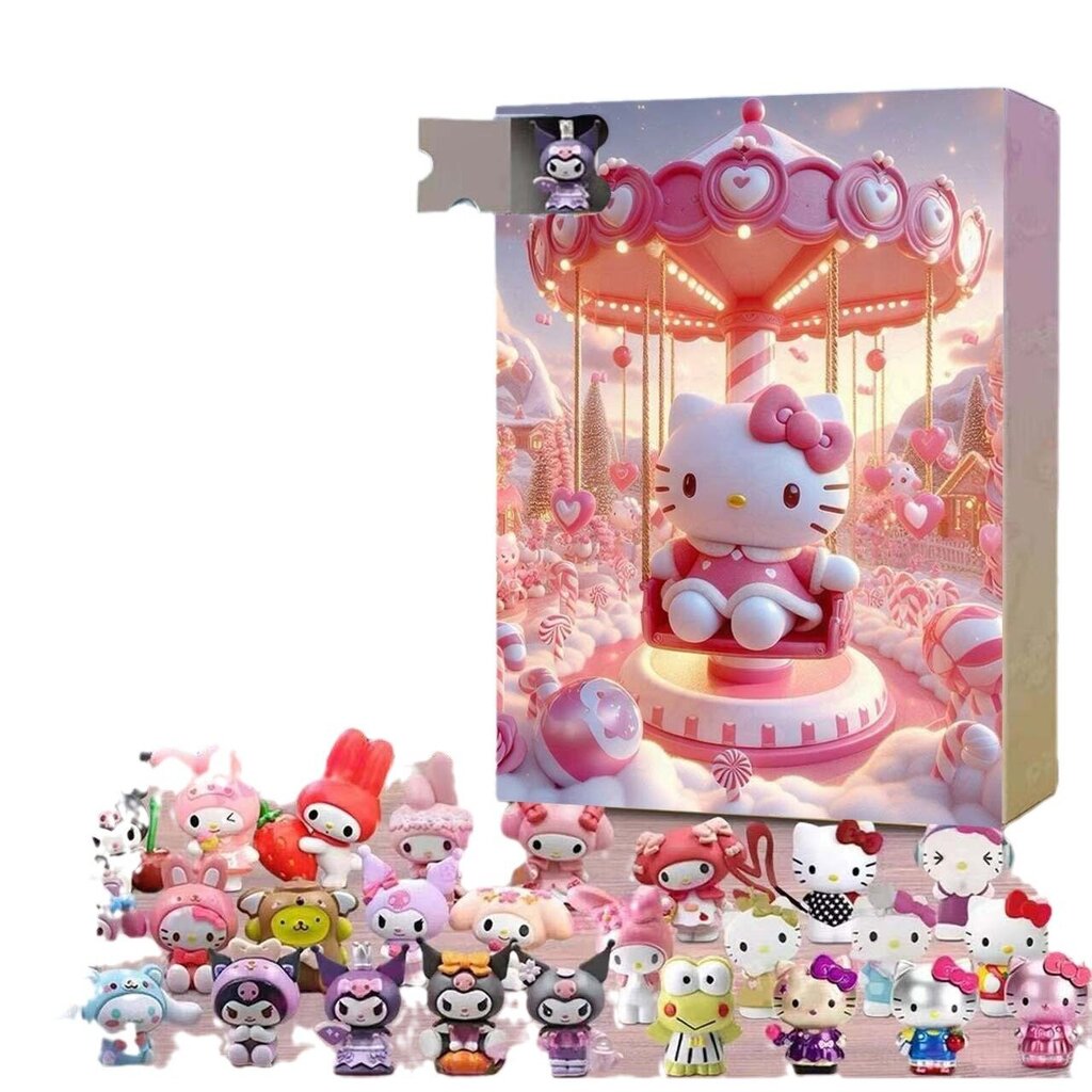 2025 Uusi Sanrio Hellokitty Hello Kitty lähtölaskenta kalenterilaatikko Sanrio 24-reikäinen joululahja hinta ja tiedot | Joulukoristeet | hobbyhall.fi