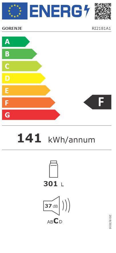Gorenje RI2181A1 hinta ja tiedot | Jääkaapit | hobbyhall.fi
