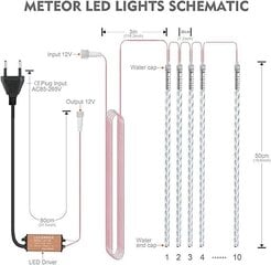 LED koristeet LED 10 putkea hinta ja tiedot | Juhlakoristeet | hobbyhall.fi