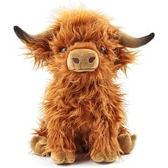 Highland Cows Täytetty eläin Realistinen Scottish Cow Pehmolelu Ruskea hinta ja tiedot | Kissan lelut | hobbyhall.fi