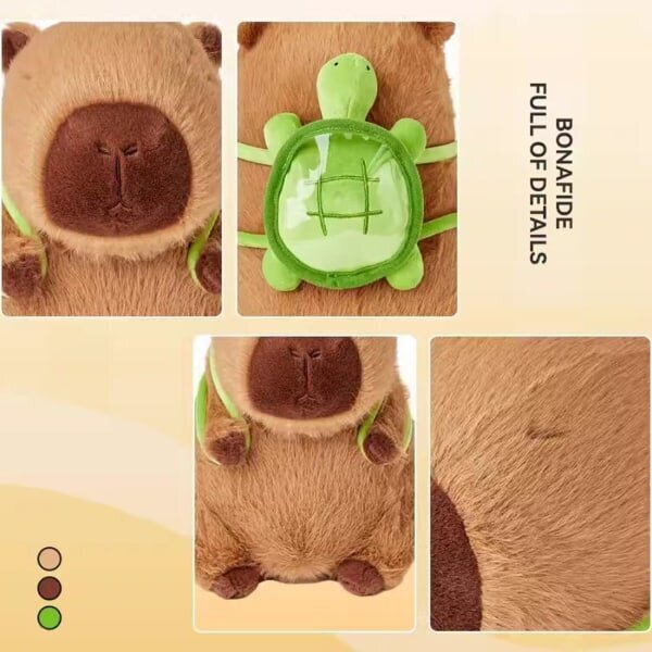 Capybara Pehmo, 25cm Kapybara Kantokilpikonna Realistinen Pehmeä Kapybara Lelu Pehmeä Pehmo, Capybara Täytetty eläin 25cm hinta ja tiedot | Koristeet ja tarrat | hobbyhall.fi