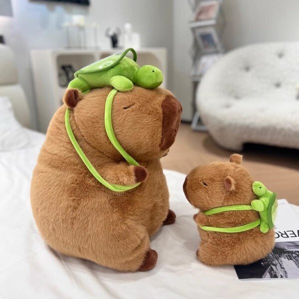 Capybara Pehmo, 25cm Kapybara Kantokilpikonna Realistinen Pehmeä Kapybara Lelu Pehmeä Pehmo, Capybara Täytetty eläin 25cm hinta ja tiedot | Koristeet ja tarrat | hobbyhall.fi