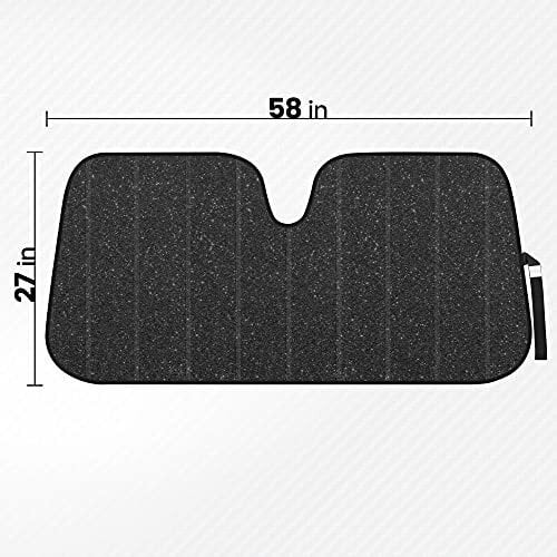 Etuikkunan varjostin - Harmonikka Taittuva Automaattinen aurinkosuoja kuorma-autoille - Blocks UV-säteiltä Aurinkosuojasuoja - Pitää ajoneuvosi viileänä - 57 x 27 tuumaa, musta glitter hinta ja tiedot | Lisätarvikkeet autoiluun | hobbyhall.fi