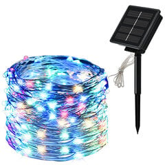 (12M 100LEDsRGB valonauha) Camping Solar String Lights Outdoor 200 Led Crystal Globe Lights Vedenpitävä Solar Fairy Light puutarhan joulujuhlien sisustukseen hinta ja tiedot | Jouluvalot | hobbyhall.fi