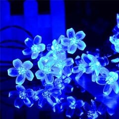 (7m 50LEDSBlue)Kirsikankukka kukka Garland String Lights Aurinkoparisto Virta Puutarhalamppu 50LED Keijuvalot Häät Joulun Ulkoilukoristeet hinta ja tiedot | Jouluvalot | hobbyhall.fi