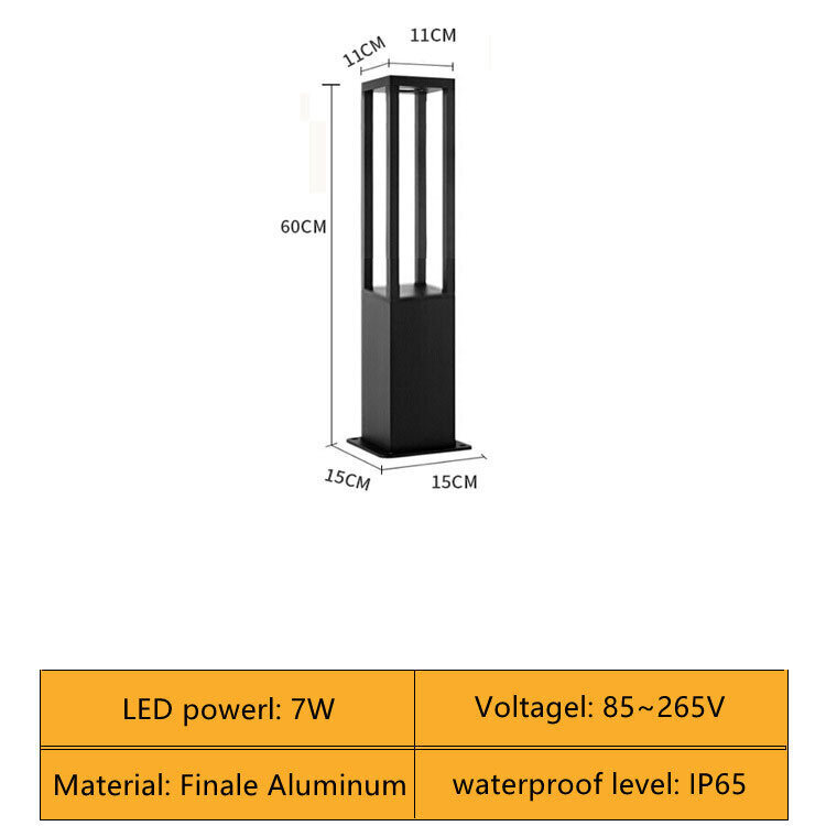 (Kylmävalkoinen 60cm) Moderni ulkokäyttöön vedenpitävä LED pitkä nurmikkolamppu 7W 85~265V Finale alumiininen neliön katuvalo puutarhaan sisäpihan huvilan valaistukseen hinta ja tiedot | Jouluvalot | hobbyhall.fi