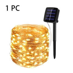 (22M 200LEDLämmin valkoinen 1kpl)LED Solar Fairy String Lights Outdoor Festoon Lamppu Vedenpitävä 8 Tilaa Kuparilanka Valo 3222127M Christmas Garland Yard Decor hinta ja tiedot | Jouluvalot | hobbyhall.fi