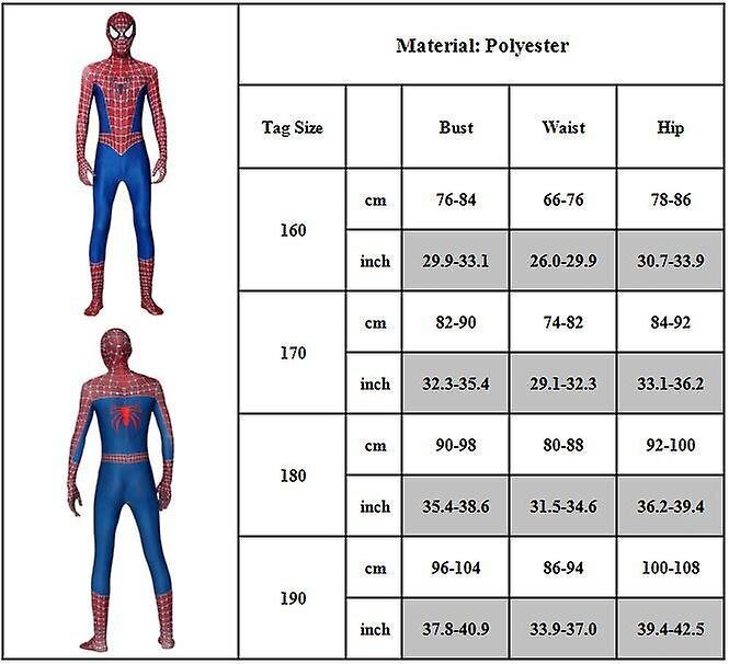 Miesten supersankari Marvel Spiderman -asu Halloween Cosplay -asut Spiderman-haalaripuku aikuisille hinta ja tiedot | Naamiaisasut | hobbyhall.fi