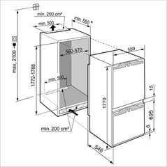 Liebherr ICND5123-20 jääkaappipakastin hinta ja tiedot | Jääkaapit | hobbyhall.fi