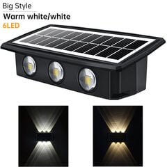 (1 kpl iso kaksoisvalo) Koristeelliset aurinkoseinävalot Automaattinen PÄÄLLÄ Aurinkopuutarhaportaiden valot IP65 Vedenpitävä RGB WhiteWarm White Outdoor Solar Light hinta ja tiedot | Jouluvalot | hobbyhall.fi