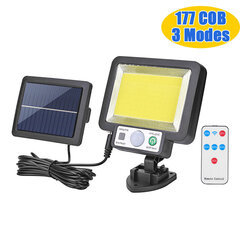 (117COB 3mode Remote)LED Solar Split Seinälamppu 3 Mode Waterproof Motion Sensor lamps Garden Street Lighting aurinkolamppu puutarhan turvaseinävalaistukseen hinta ja tiedot | Jouluvalot | hobbyhall.fi