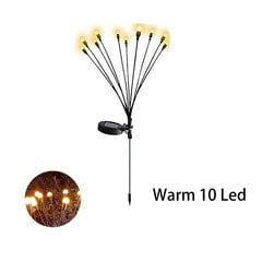 (lämmin 10 lediä) Solar Outdoor Light LED Firefly lamppu Puutarhan sisustus Vesitiivis Puutarha Koti Nurmikko Ilotulitus Valolattia Uusi Vuosi Joulu hinta ja tiedot | Jouluvalot | hobbyhall.fi