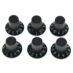 (Musta)Ohello 6PCS Black Silver Guitar Amp Nupit Säädinnupin äänenvoimakkuuden ääni Sopii Fenderin 6mm Shaft Pots -vahvistimiin hinta ja tiedot | Lisätarvikkeet autoiluun | hobbyhall.fi