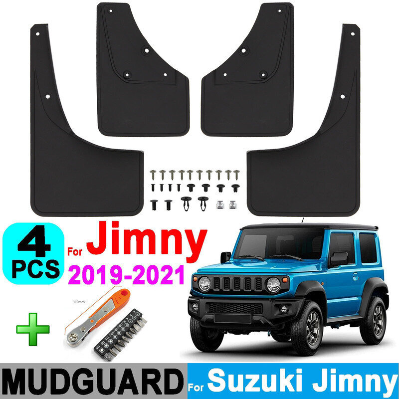 (Musta työkaluilla) Suzuki Jimny Sierra JB64 JB74 2019 2020 2021 auton lokasuojat roiskesuojat lokasuojat lokasuojat edessä takana auton muotoilu hinta ja tiedot | Lisätarvikkeet autoiluun | hobbyhall.fi