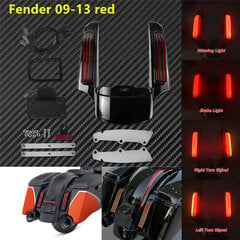 (Fender 09-13 punainen)Moottoripyörän LED-valo takalokasuojan kotelosarja Harley Touring Electra Street Road Glide Road King Ultra Limited FLHTK 2009-2020 hinta ja tiedot | Lisätarvikkeet autoiluun | hobbyhall.fi