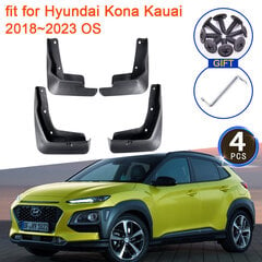 Hyundai Kona Kauai 2018 2019 2020 OS Auto Lokasuojat Roiskesuojat Etu Takapyörän Osat Lokasuoja 4kpl Autotarvikkeet hinta ja tiedot | Lisätarvikkeet autoiluun | hobbyhall.fi