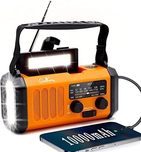 (Oranssi) Kannettava radio 10000mAh aurinko käsikampi matkapuhelinlaturi hätäradiot AMFM LED taskulamppu ulkokäyttöön sisävalo yö hinta ja tiedot | Kelloradiot ja herätyskellot | hobbyhall.fi