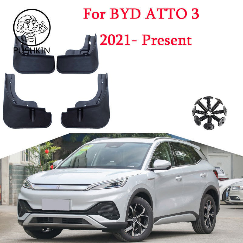 (4 kpl)BYD ATTO 3 EV 2022 2023 Auton lokasuojat Lokasuojat Roiskesuojat Lokasuojat Etu takalokasuoja ABS hinta ja tiedot | Lisätarvikkeet autoiluun | hobbyhall.fi