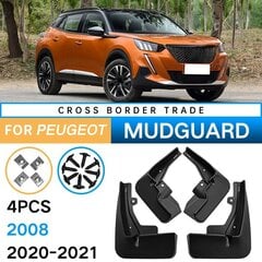 4 kpl auton lokasuojat 2020-2021 Peugeot 2008 lokasuojat lokasuojat läppä Roiskeläpät tarvikkeet hinta ja tiedot | Lisätarvikkeet autoiluun | hobbyhall.fi