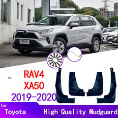 (Musta) Lokaläpät Toyota RAV4 XA50 50 2019-2020 RAV 4 Lokasuojat Roiskesuojat Lokasuojat Edessä Taka Lokasuojat Lokasuoja hinta ja tiedot | Lisätarvikkeet autoiluun | hobbyhall.fi