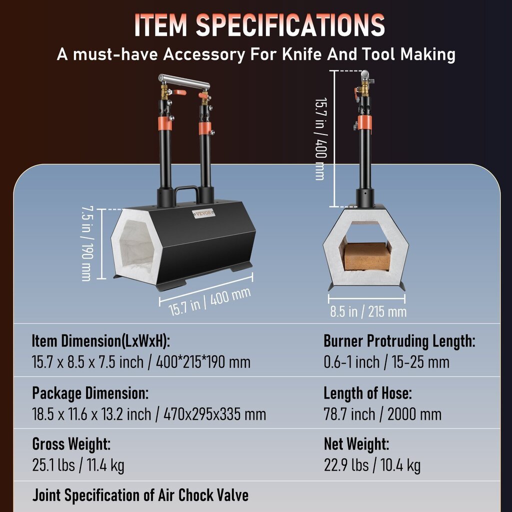 Kaasutakomo – Vevor, 400x215x190 mm hinta ja tiedot | Käsityökalut | hobbyhall.fi