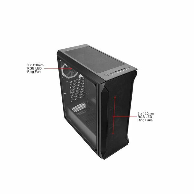 MULTI GAMING Ryzen 5 5500 8GB 512GB SSD 2TB HDD RTX 4060 8GB NoOs hinta ja tiedot | Pöytätietokoneet | hobbyhall.fi