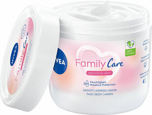 Voide kasvoille, vartalolle ja käsille Nivea Family Care Sensitive Skin, 450 ml hinta ja tiedot | Kasvovoiteet | hobbyhall.fi